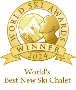 worlds best new ski chalet winner shield gold